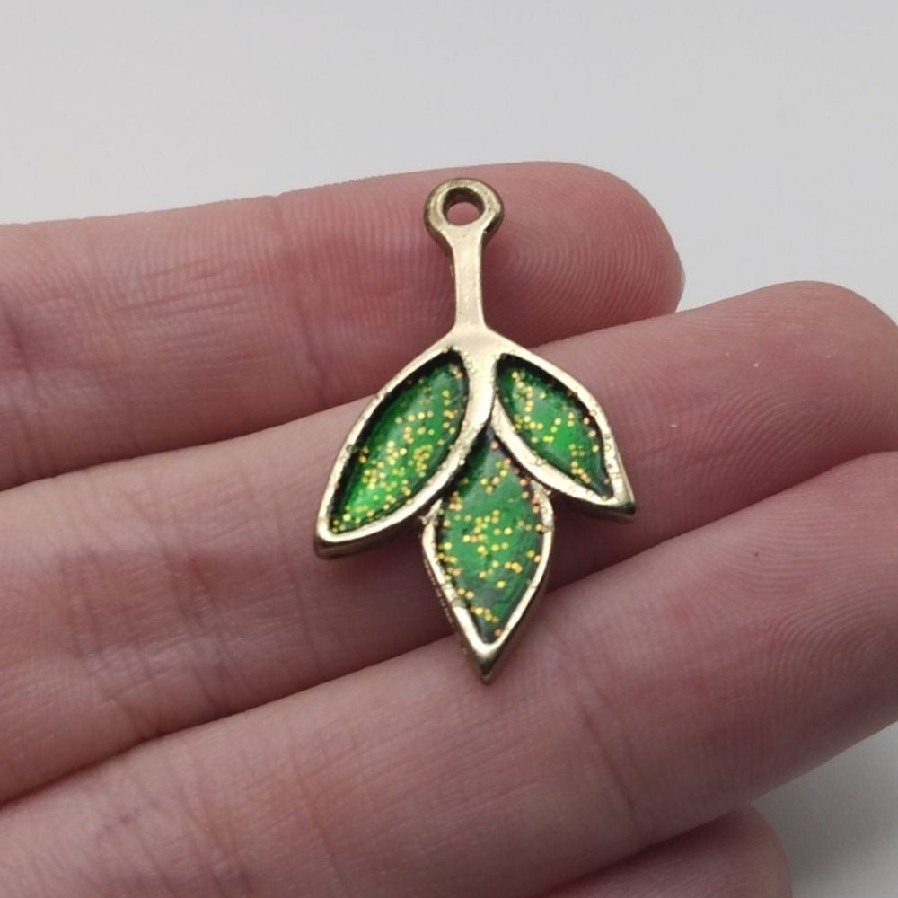 Calming peace lotus leaf‎ necklace charm pendant